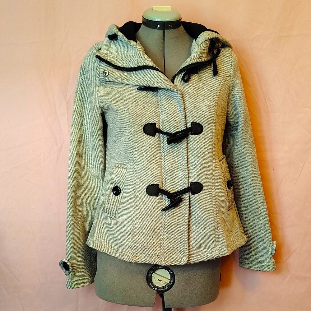 Structured Pea Coat Style Hoodie/Jacket M